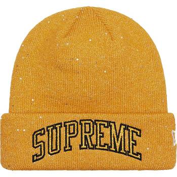 Supreme New Era® Metallic Arc Beanie καπελα χρυσο χρωμα | GR444HK